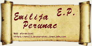 Emilija Perunac vizit kartica